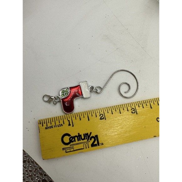 BANBERRY DESIGNS Christmas Ornament Hooks - Set of 12 Metal Boot Stocking New - Picture 5 of 6